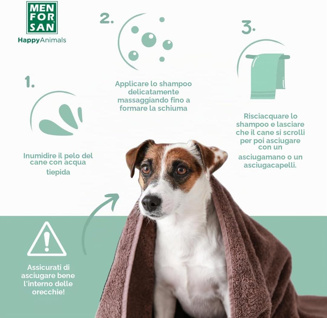 Detalle de Menforsan Shampoing per cani Repellente Insetti alla Citronella