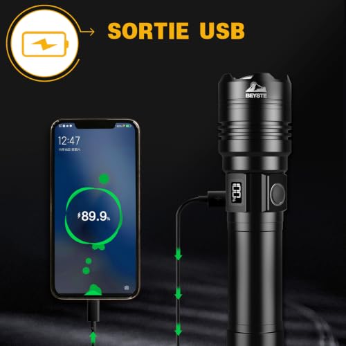 Thumbnail 7 de BEYSTE Lampe Torche LED Ultra Puissante 1 000 000 Lumens, Zoomable