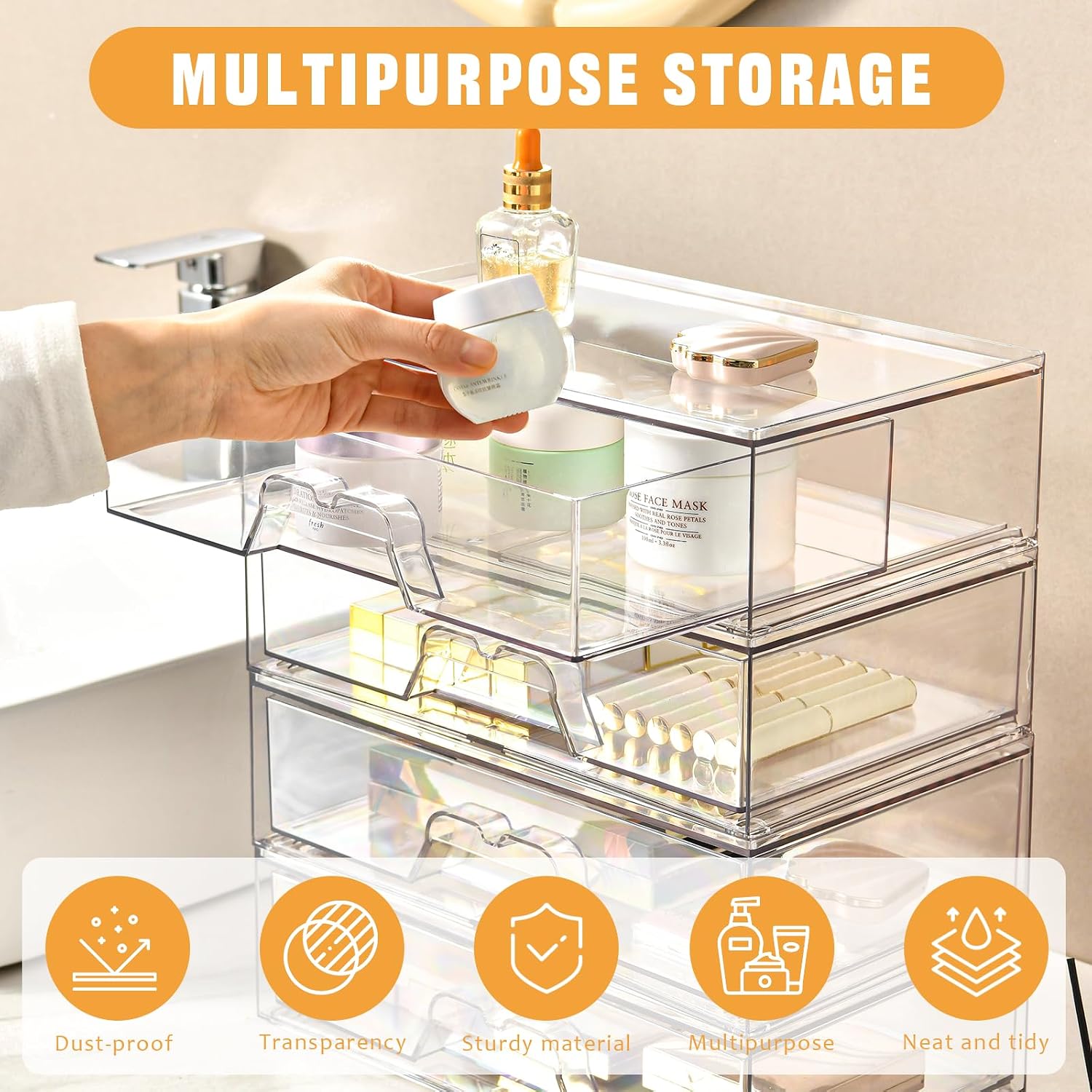 Detalle 2 de Stebopum 12.1" Makeup Organizer 5 Pack
