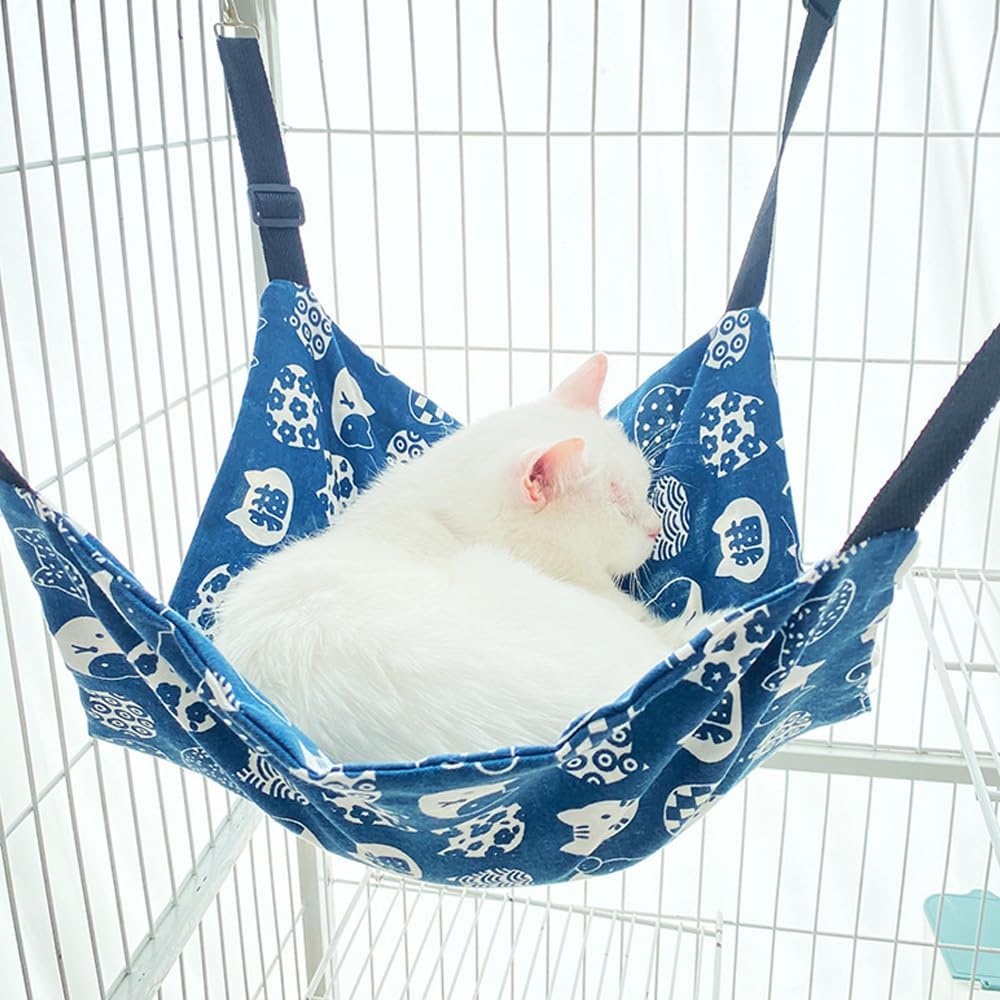 Thumbnail 6 de Cat Hammock Bed 2PCS: Breathable Hanging Pet Bed with 4 Hooks