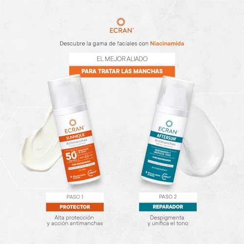 Thumbnail 10 de ECRAN SUNNIQUE Protector Facial Antimanchas SPF 50+ con Niacinamida y Ácido Hialurónico, 50 ml