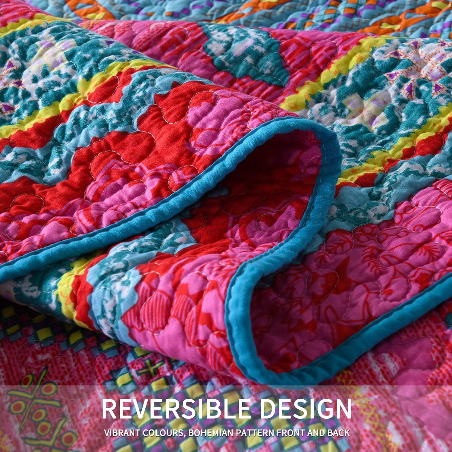 Detalle 2 de Qucover Boho Tagesdecke 220x240 für Doppelbett