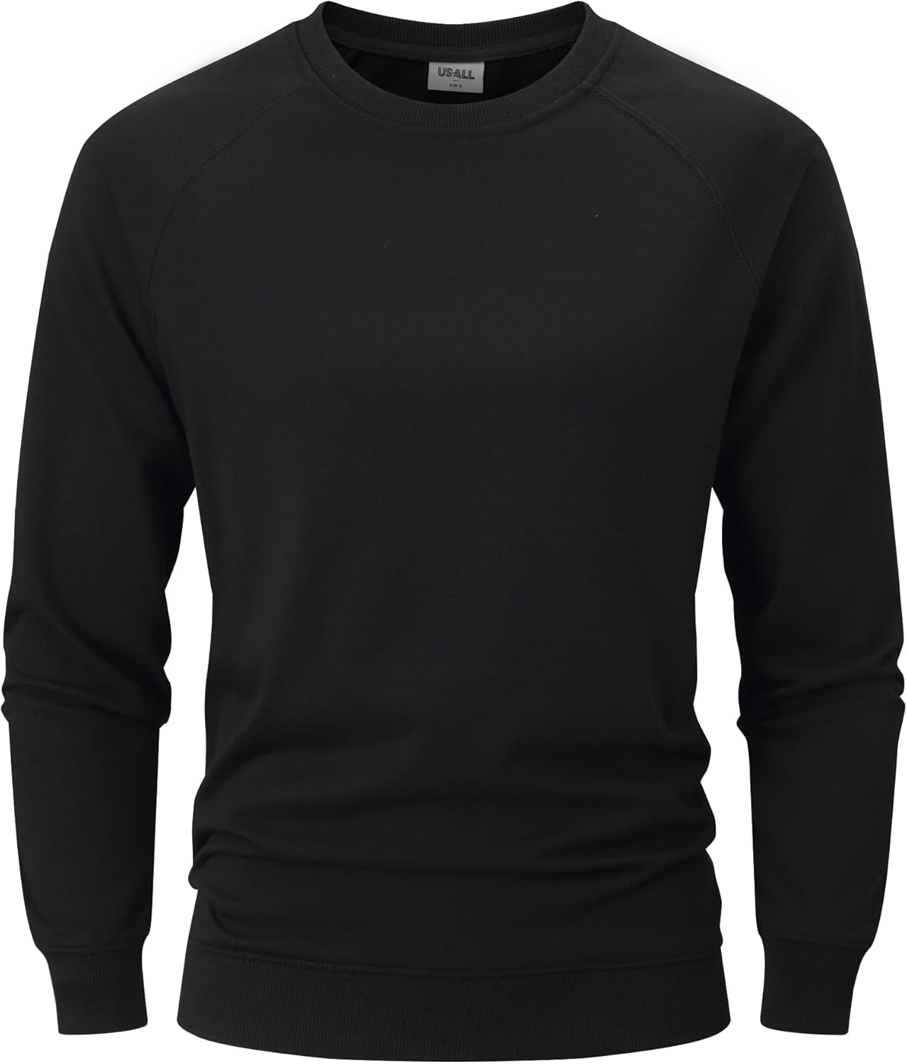 Thumbnail 1 de USALL Herren Sweatshirt Hoodie aus Baumwolle – Rundhals, Langarm, casual