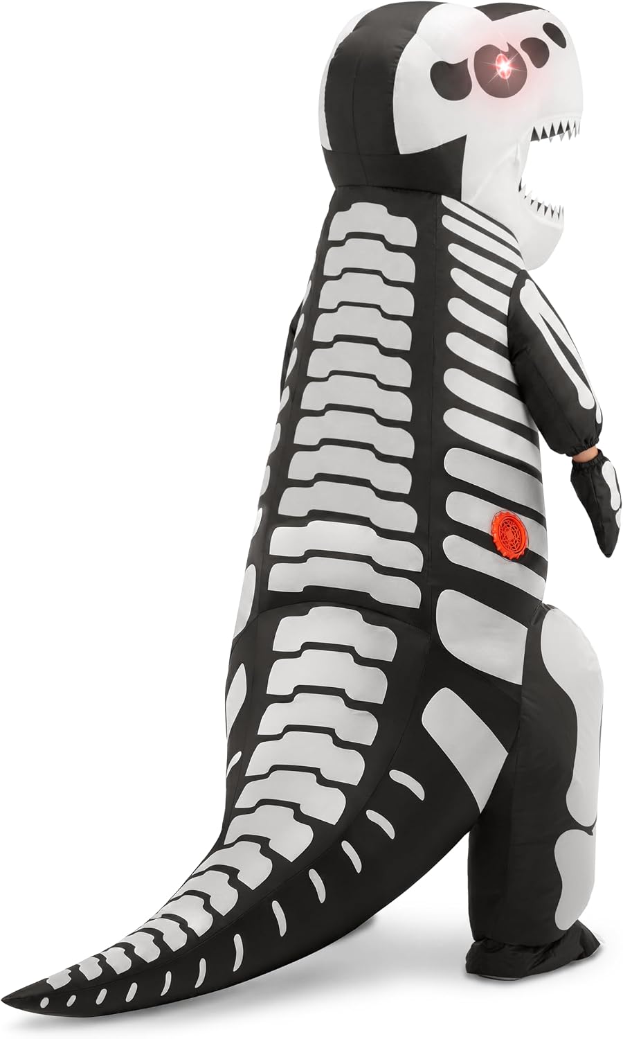 Detalle 2 de Spooktacular Creations Kids Skeleton Dinosaur Inflatable Costume with LED Eyes