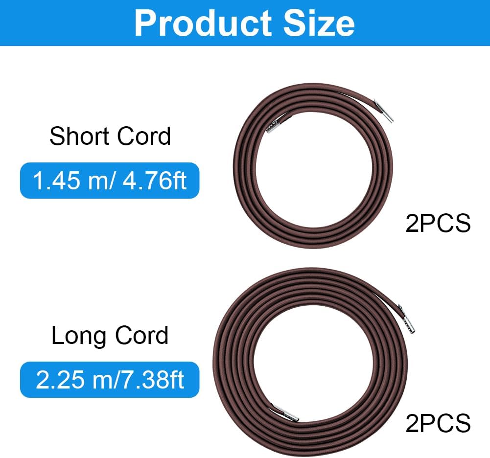 Detalle de OFFCUP Ricambio per sedia a gravità zero: 4 corde elastiche universali (marrone)