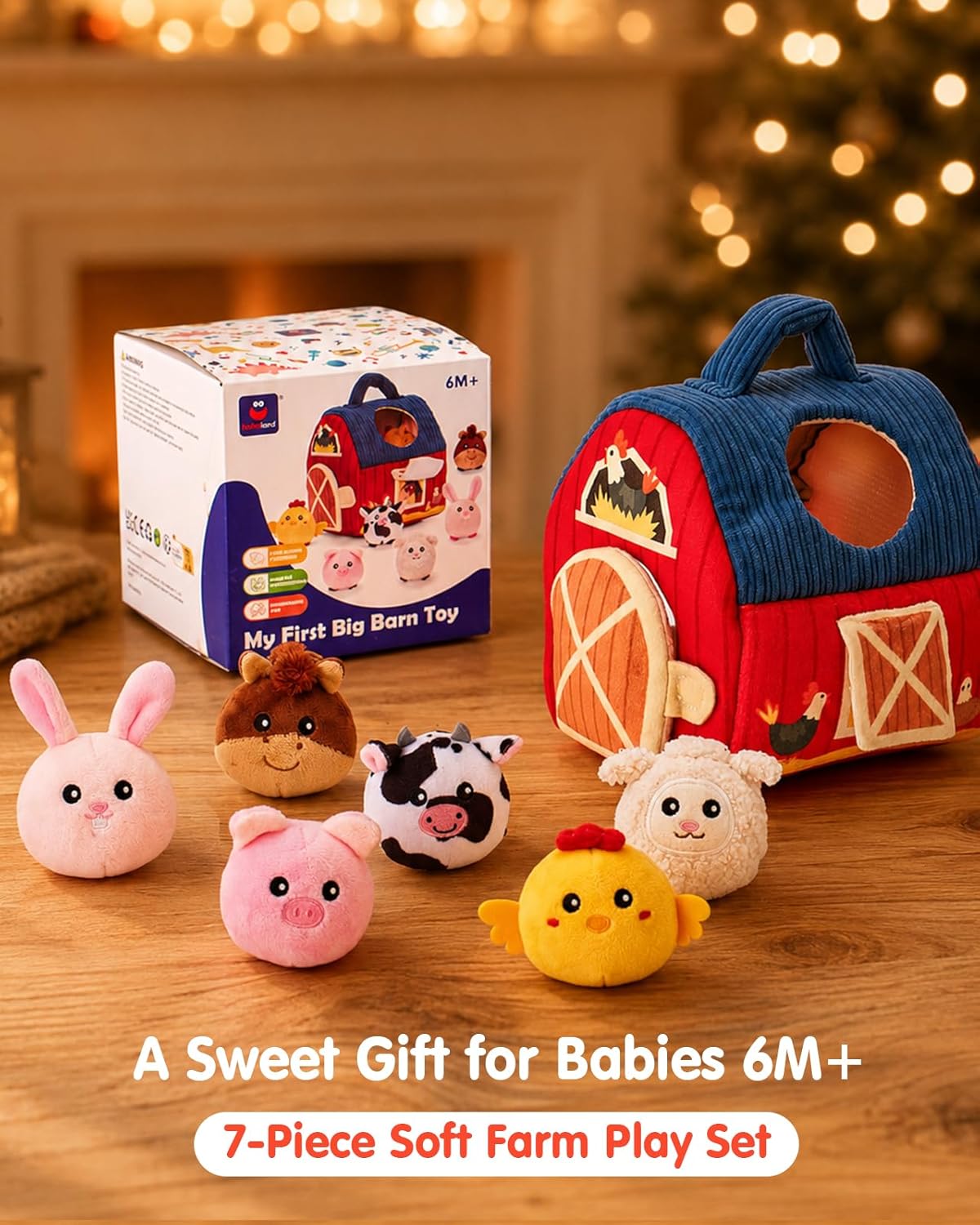 Thumbnail 6 de hahaland Surprise Barn Plush Baby Toys for 6 Months