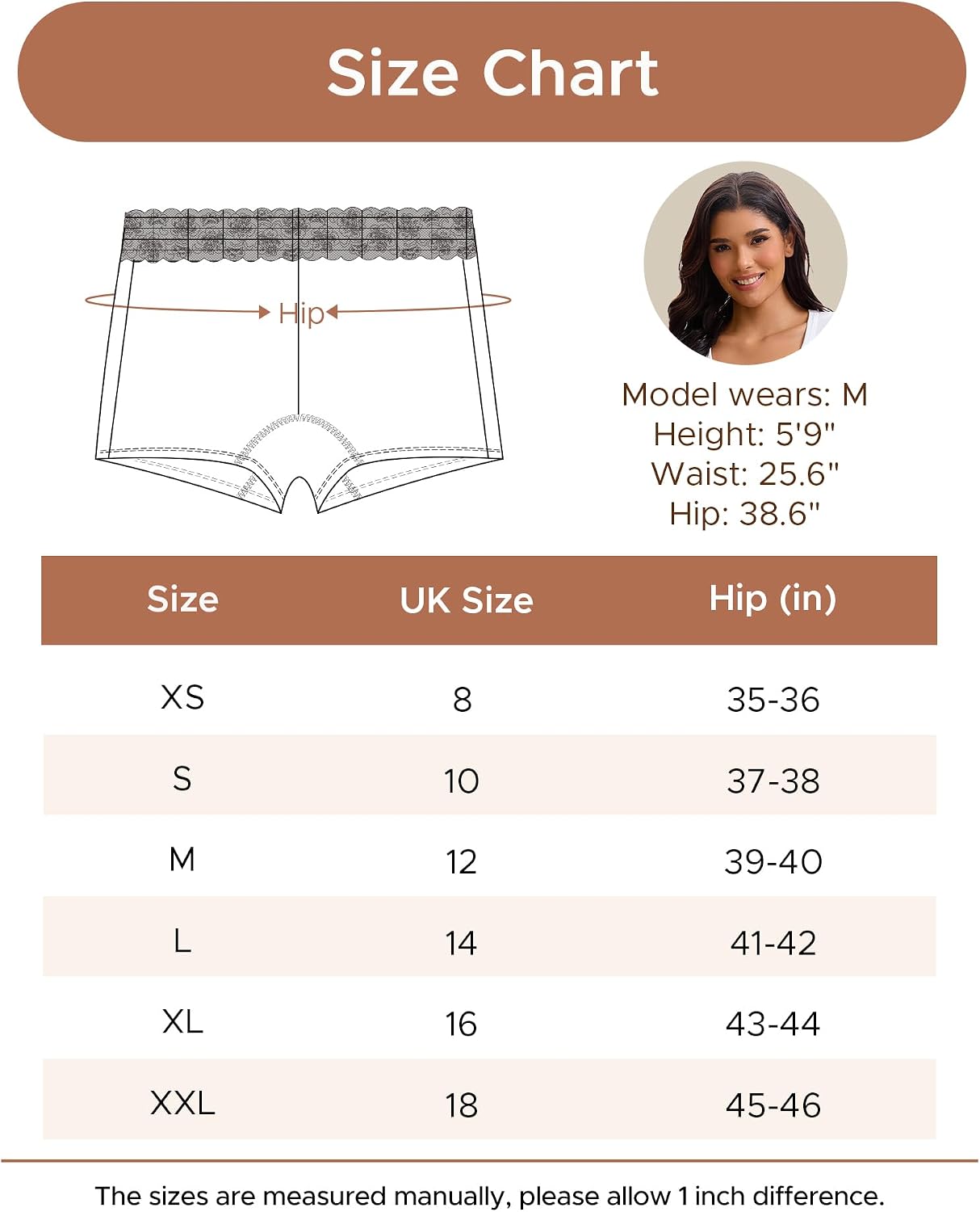 Thumbnail 5 de INNERSY Boxer Shorts Women Cotton Lace Pack 3