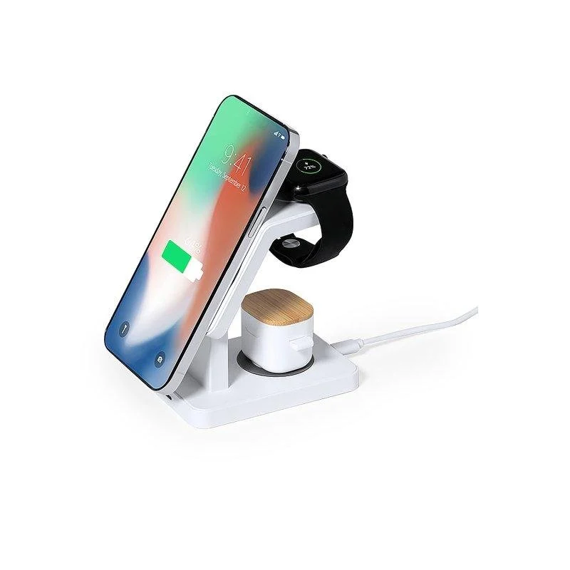 Detalle de Cargador inalámbrico 3 en 1 Dam Electronics 15W Magnético MagSafe