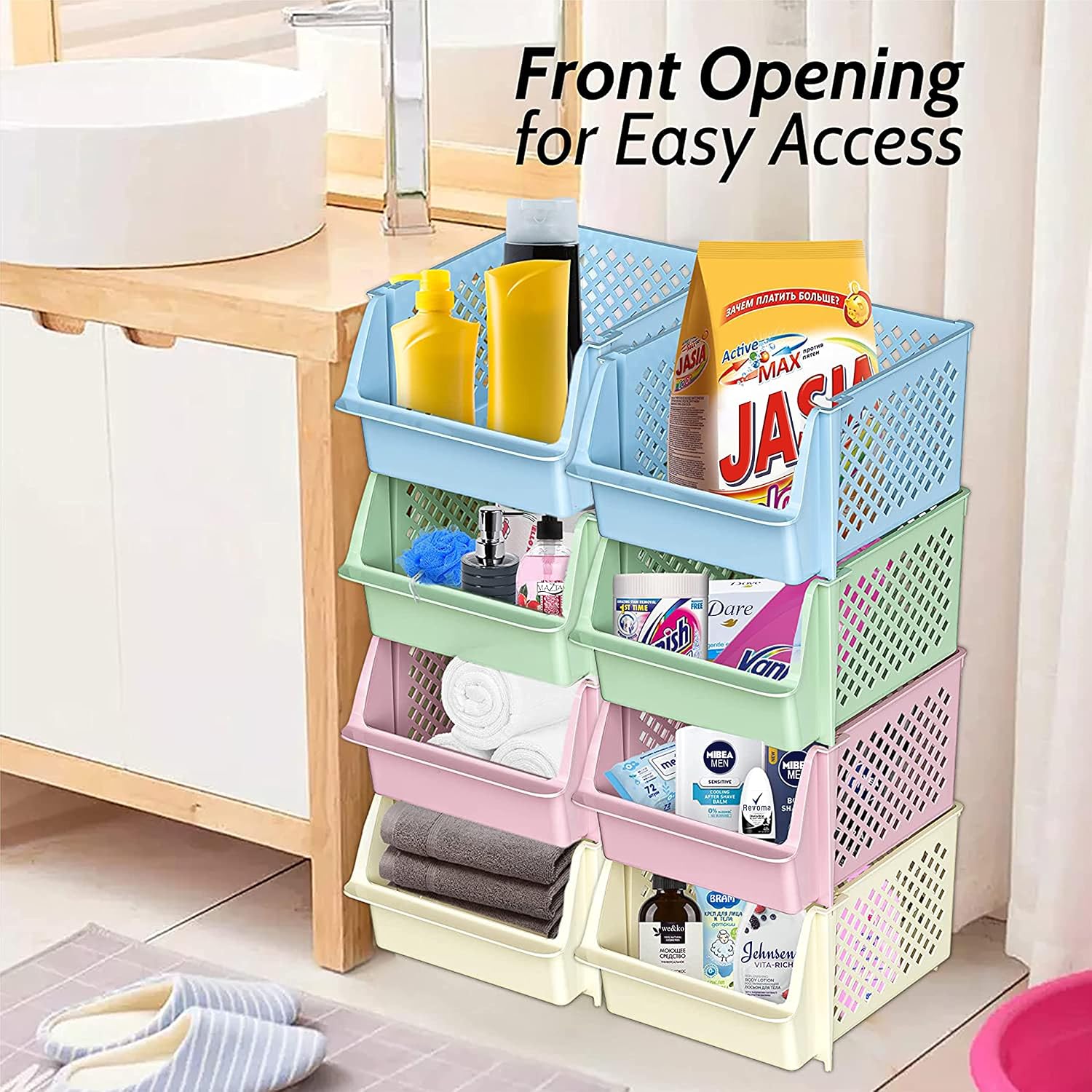 Thumbnail 3 de TidyFriend Stackable Storage Bins 4-Pack