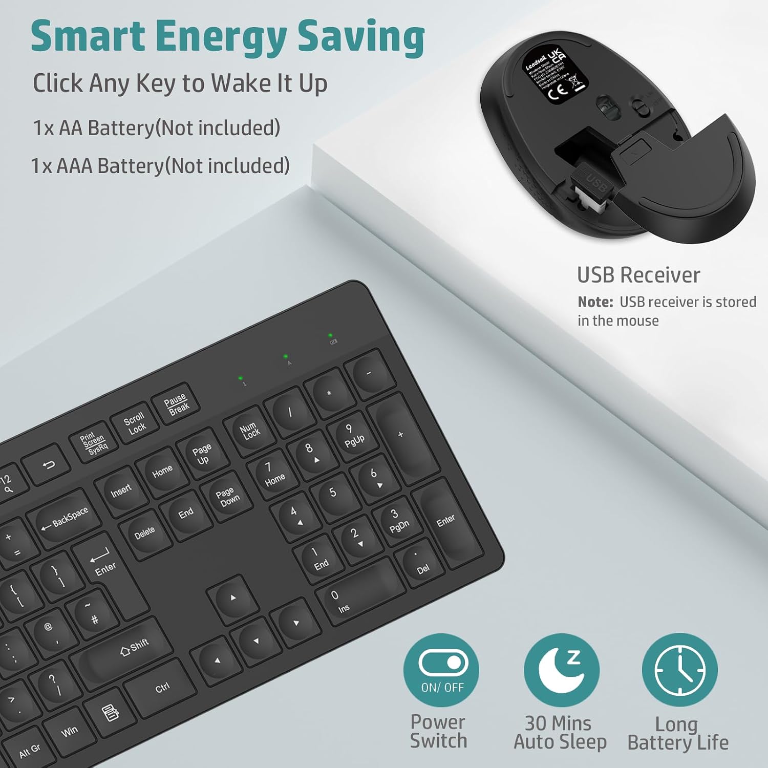 Thumbnail 2 de LeadsaiL K786 Wireless Keyboard and Mouse Set