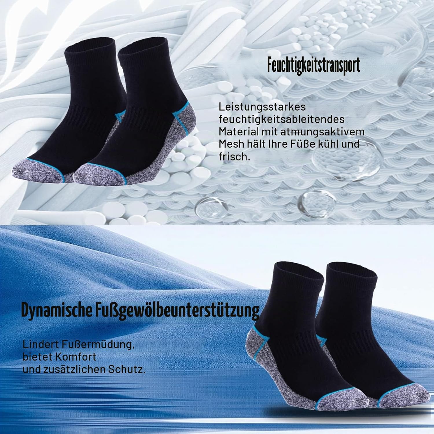 Detalle 2 de Kodal Kupfer Quarter-Socken 4/5 Paar für Komfort