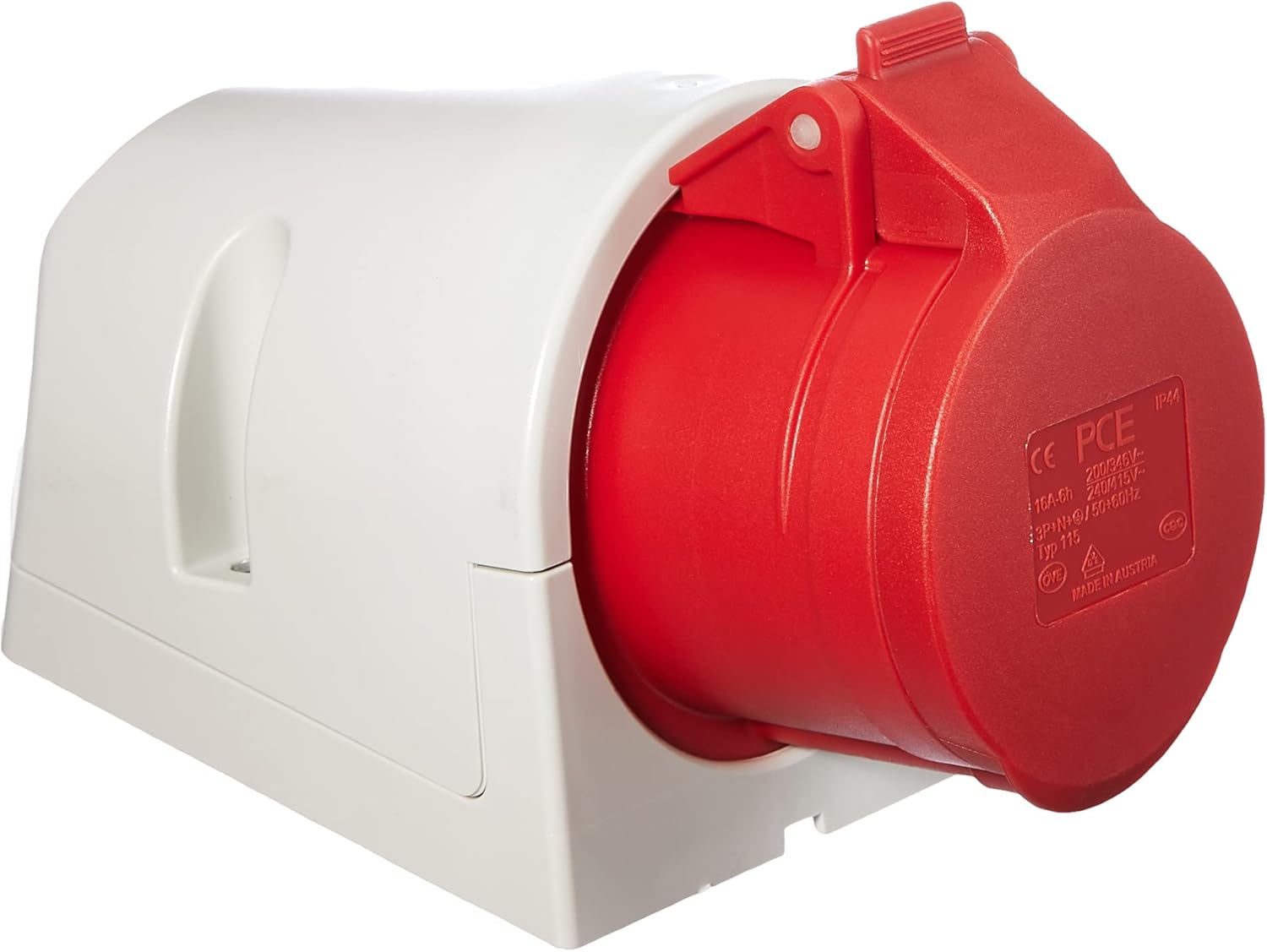 Kopp 101600002 CEE Wandsteckdose, 5-polig, 16 A, 400 V, rot