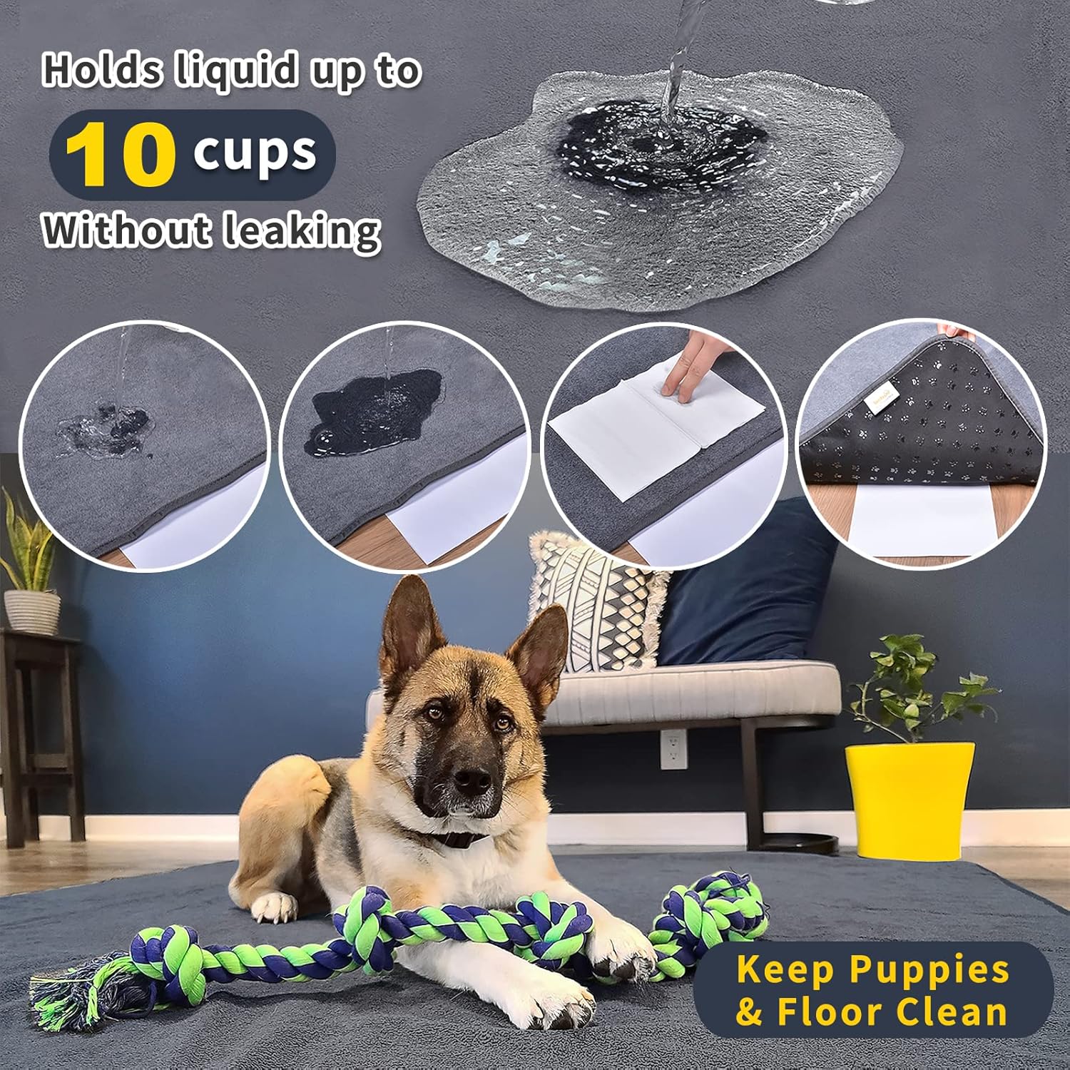 Detalle 2 de Dog Pee Pad Washable 92x182cm 2-pack