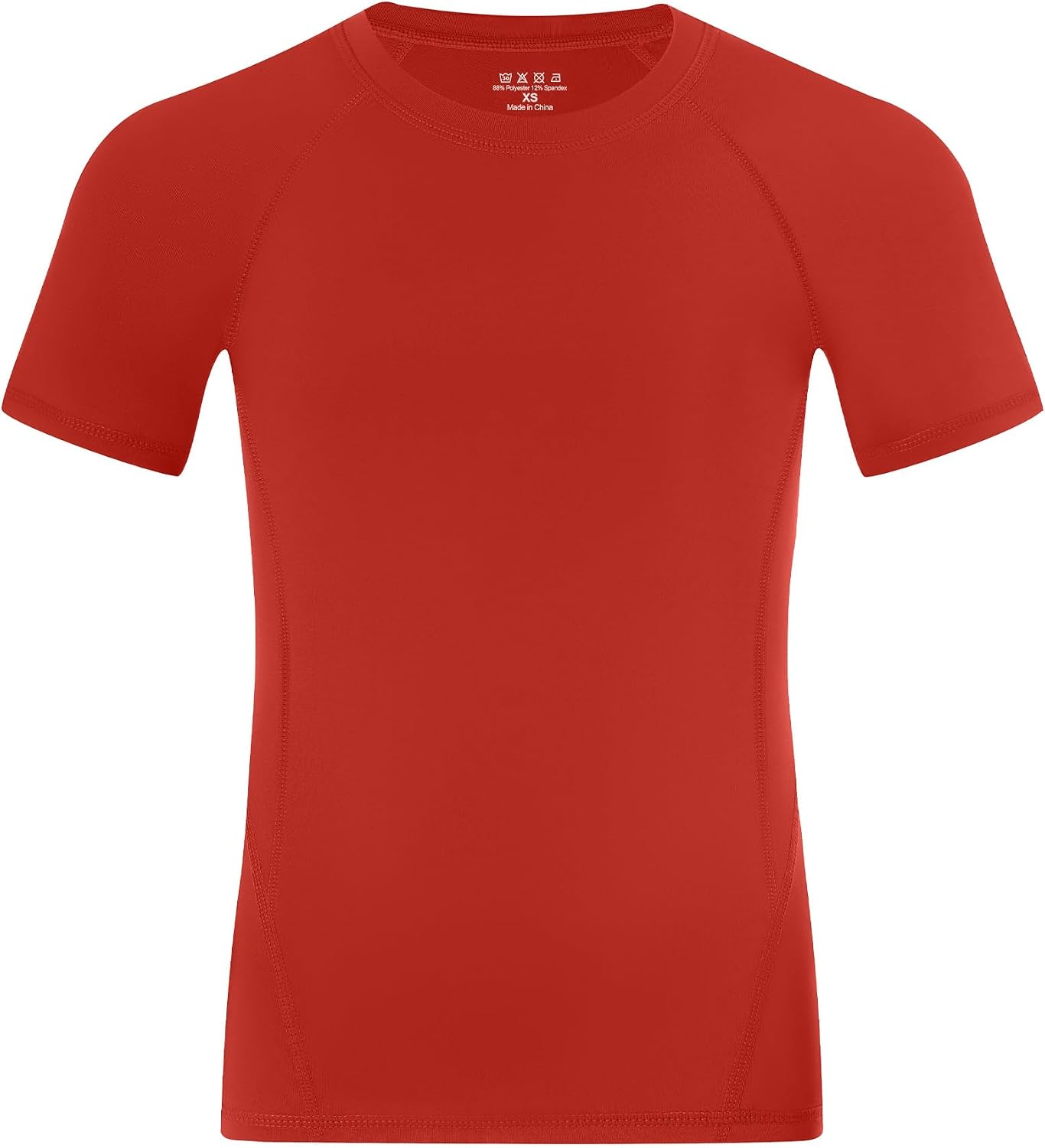 Detalle de Runhit Boys Compression Shirt Short Sleeve with UPF 50+ — Breathable Base Layer for Kids