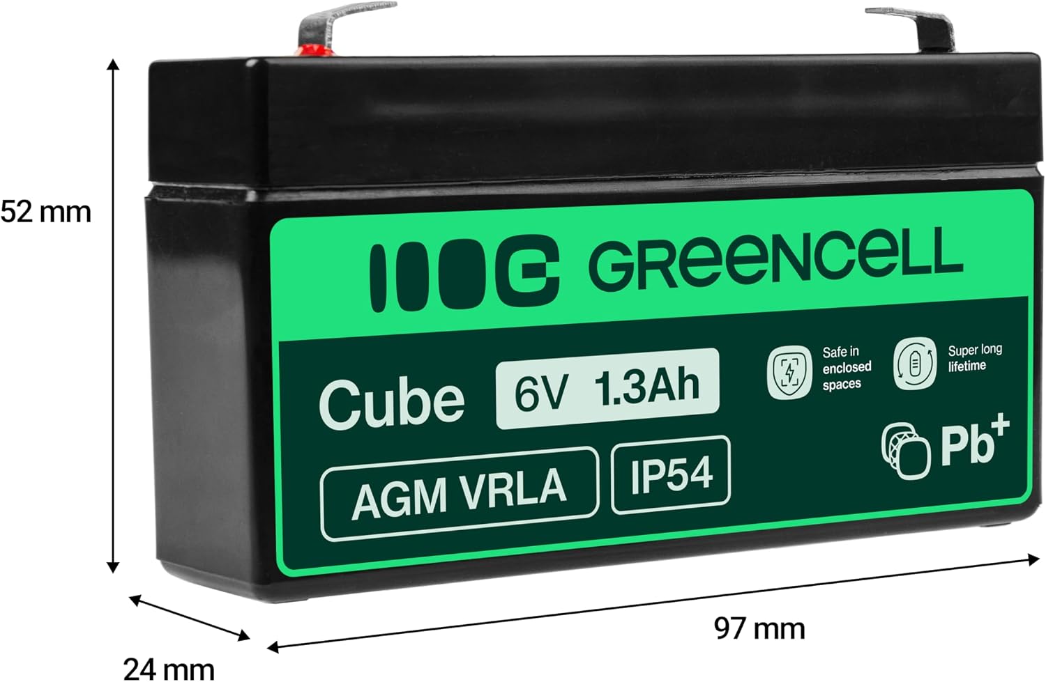 Thumbnail 1 de Batteria AGM 6V 1,3Ah Greencell