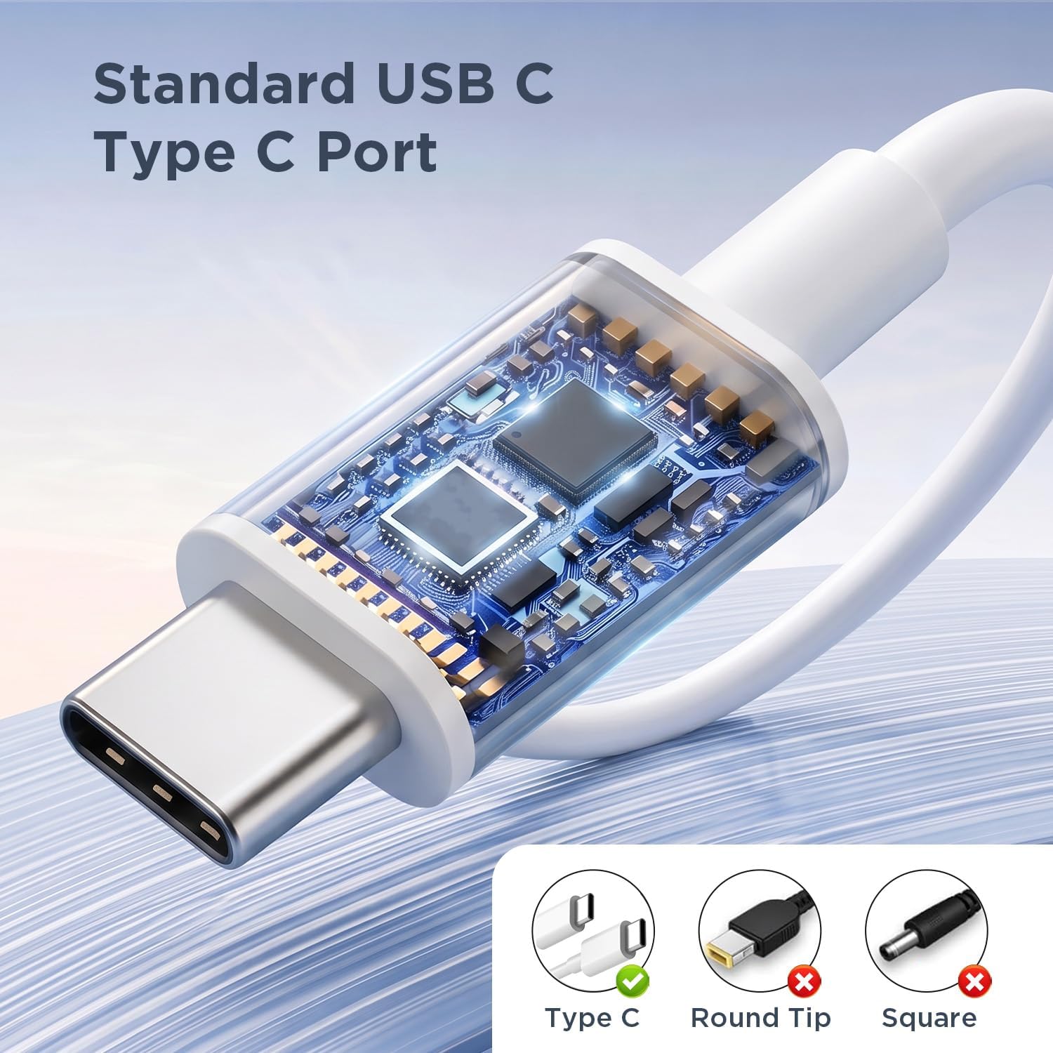 Detalle de Shunapse 67W USB-C-oplader voor MacBook met inklapbare stekker en kabel van 2 m