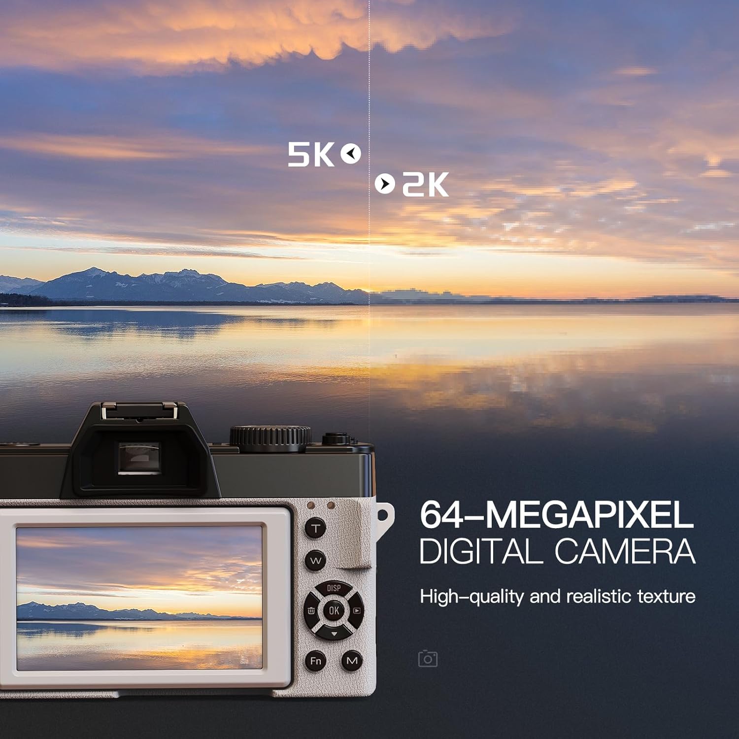 Thumbnail 1 de NBD 5K 64MP Digital Camera: 16x Zoom, 5K Video, and App Control