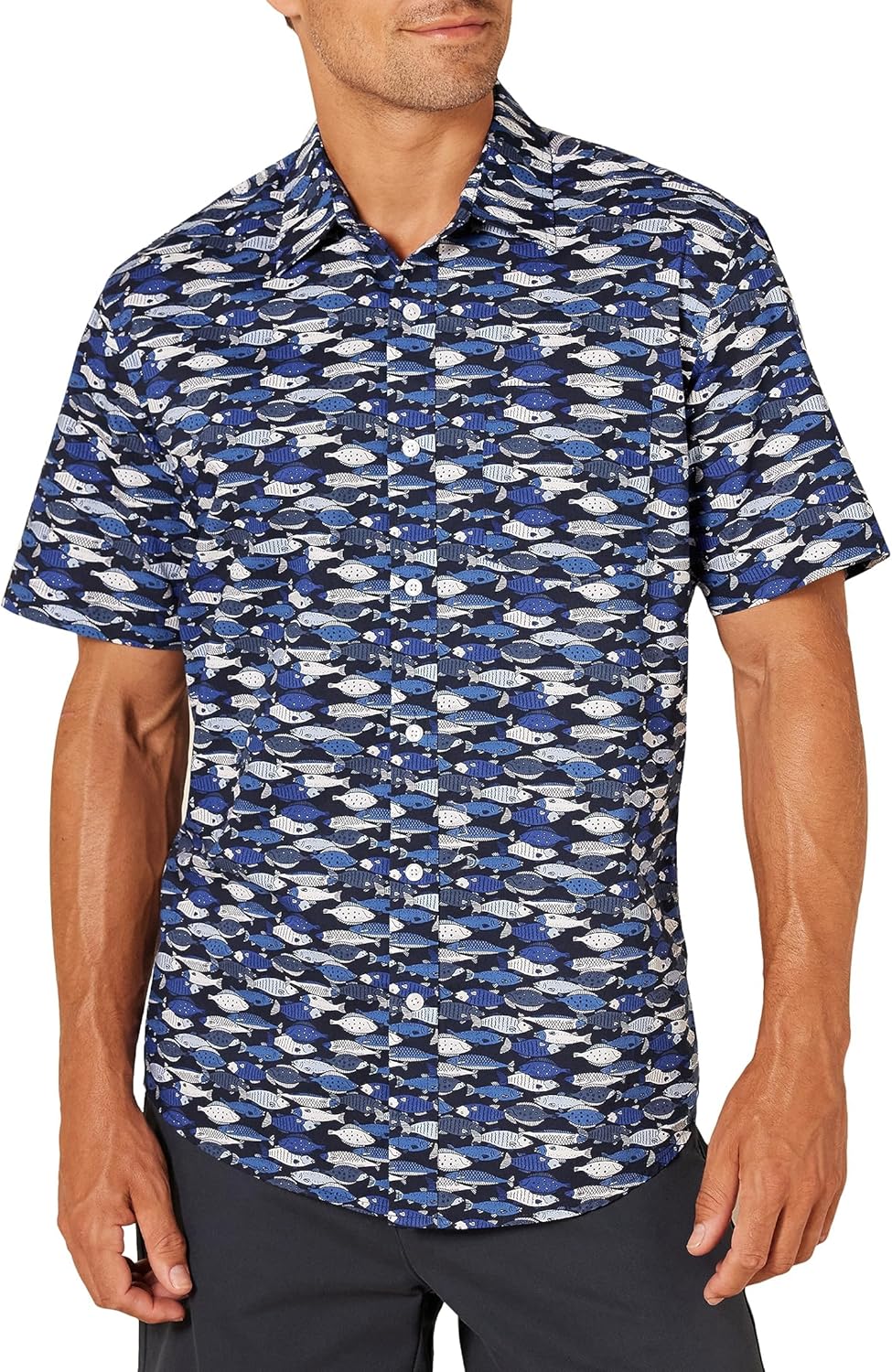 Thumbnail 6 de Amazon Essentials Men's Regular-Fit Short-Sleeve Print Shirt