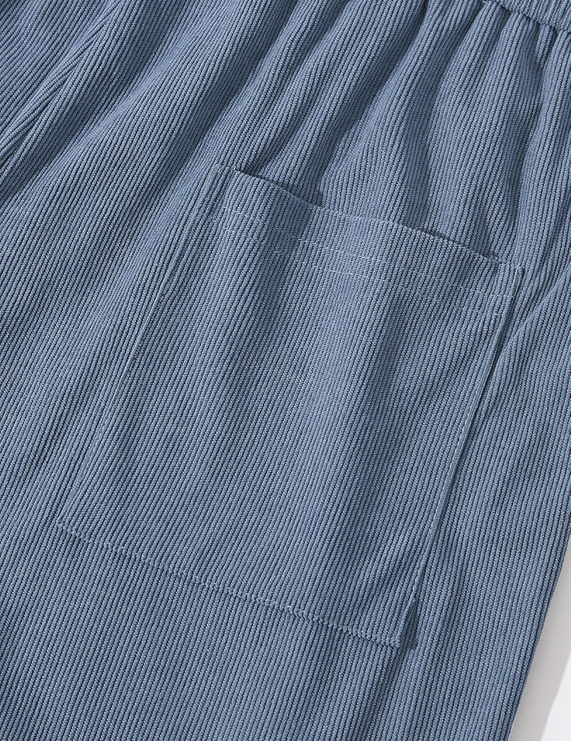 Detalle de TARAINYA Corduroy Kurze Hosen Herren – Baumwolle 65% / Polyester 35% mit Kordelzug