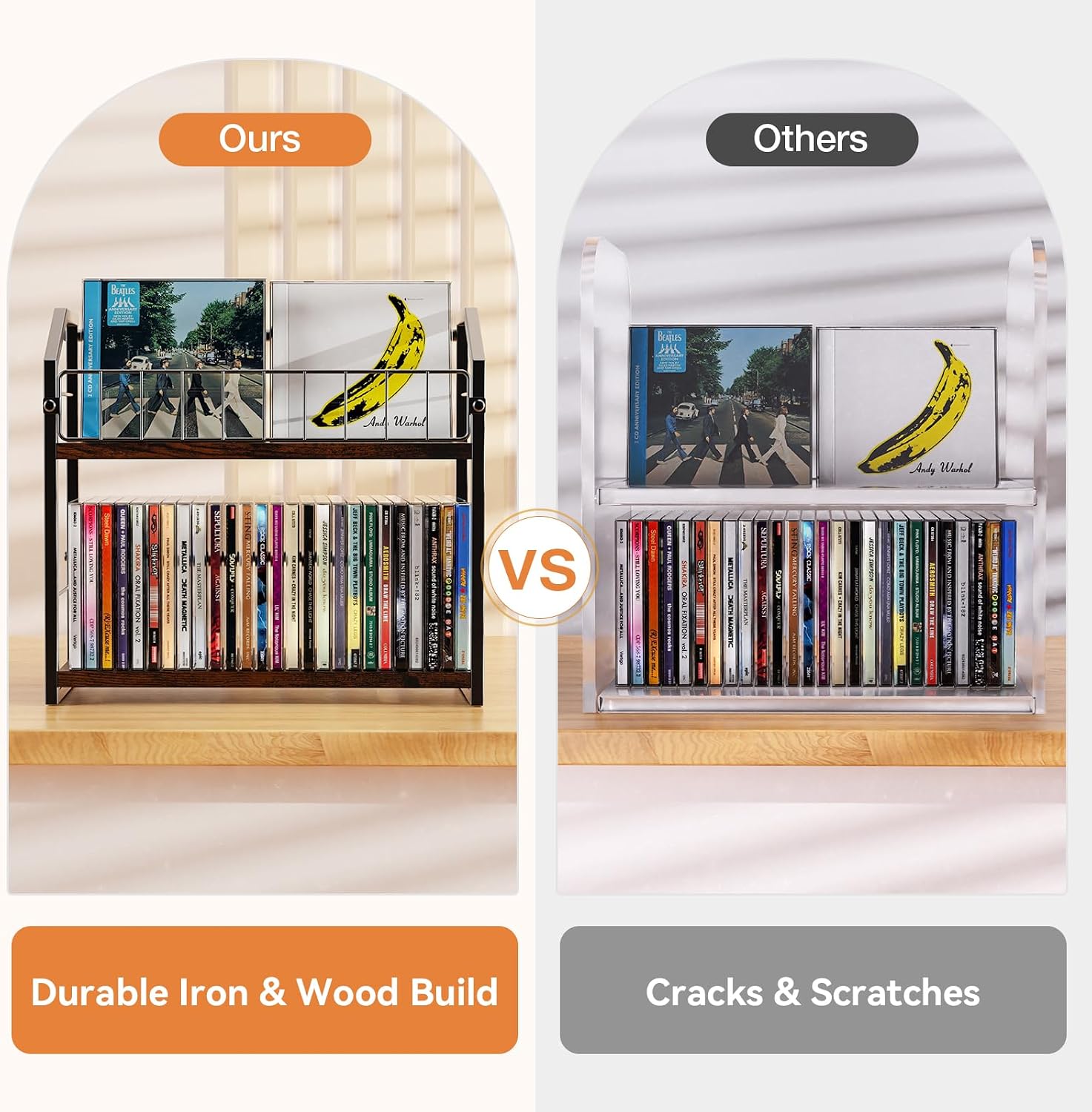 Thumbnail 4 de TJ.MOREE 2 Tier CD Holder, 60 CDs storage