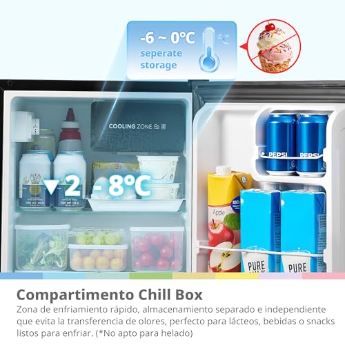 Thumbnail 2 de COMFEE' RCD48GF2EUY(E) Refrigerador Mini 43L — una puerta, diseño retro en verde