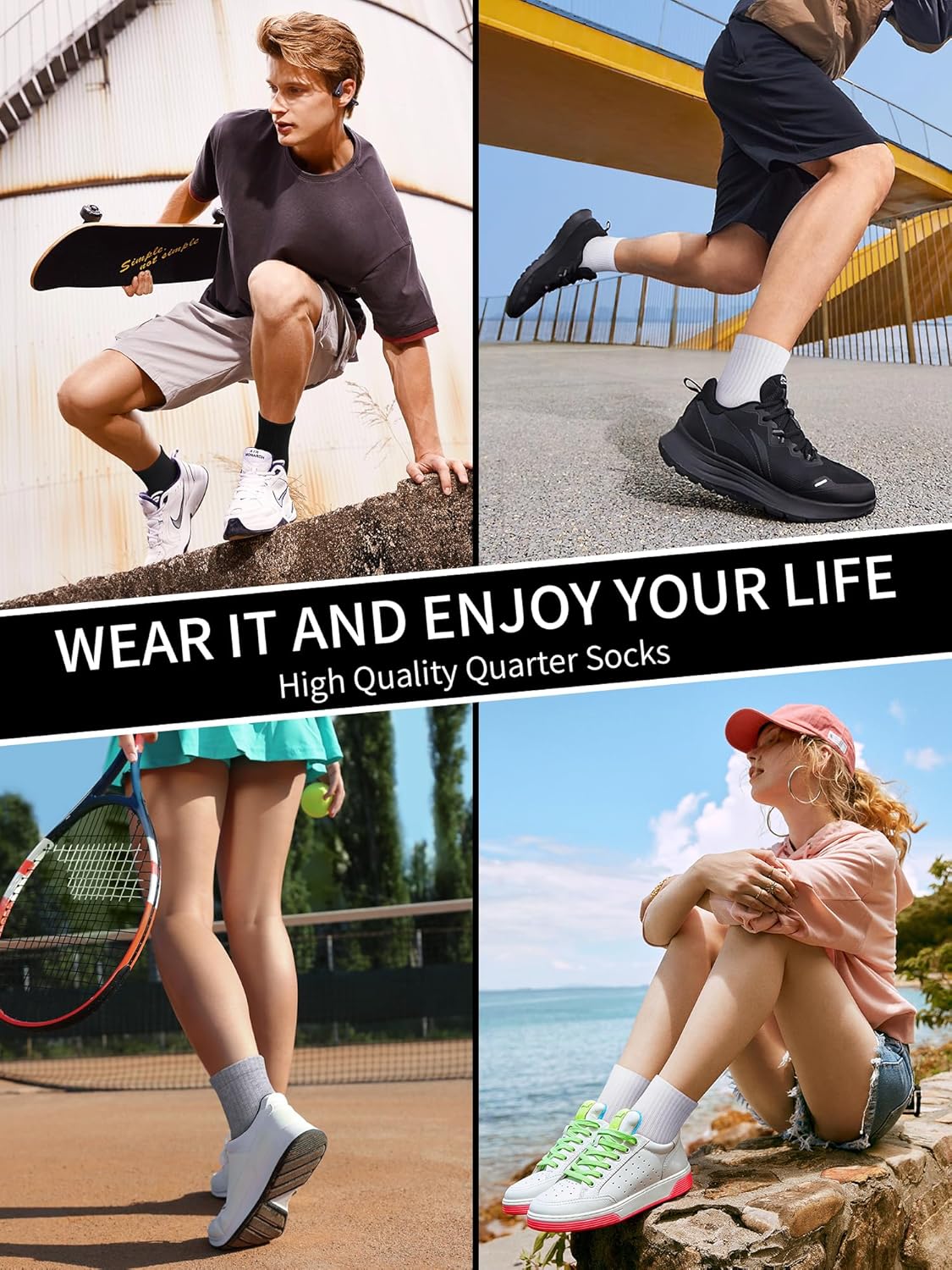 Thumbnail 6 de Airacker Athletic Quarter Socks 6 Pairs