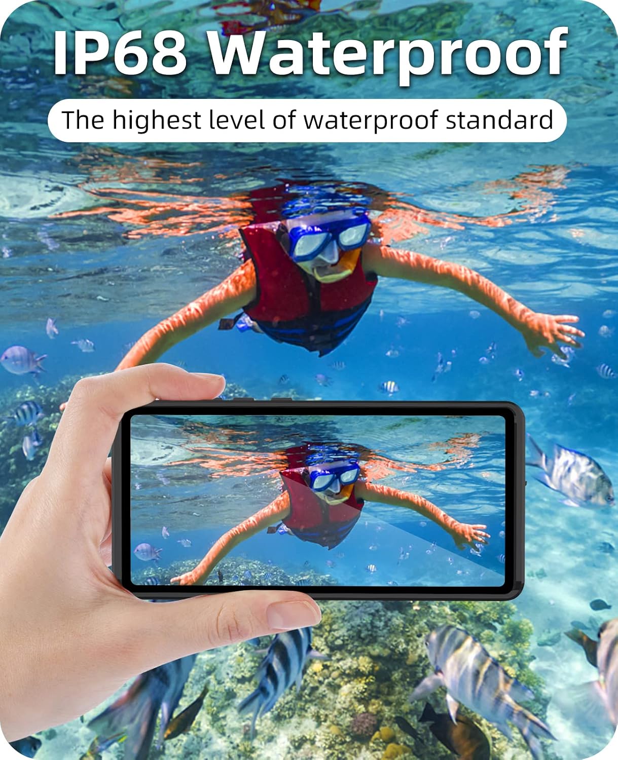 Detalle de Beeasy Galaxy S20+ waterproof case with built-in screen protector (IP68)
