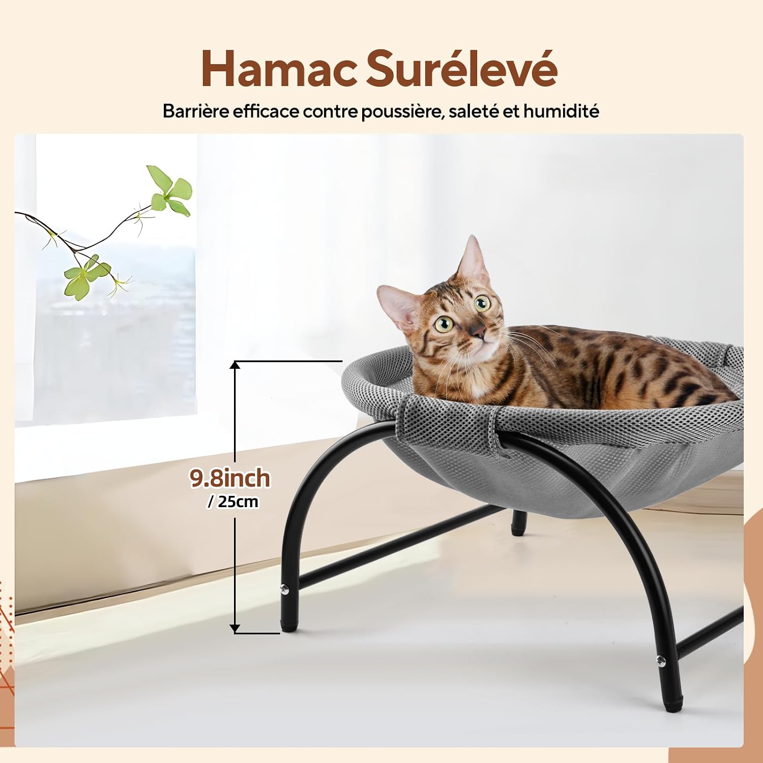 Detalle de LIFLIX Hamac pour chat debout Gris đ±