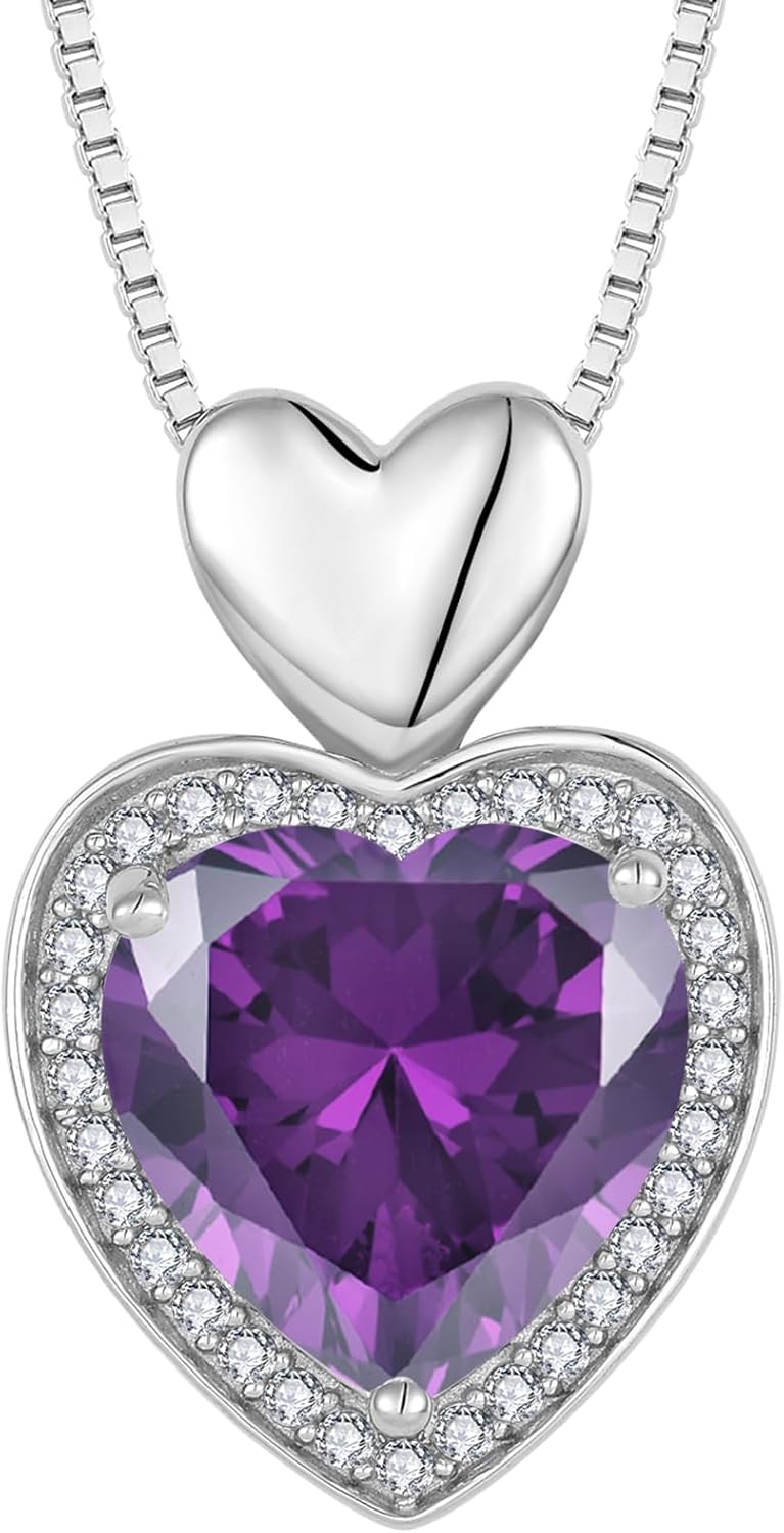 Thumbnail 6 de FJ Herz-Kette Damen aus 925 Sterling Silber mit Geburtsstein & Anhänger