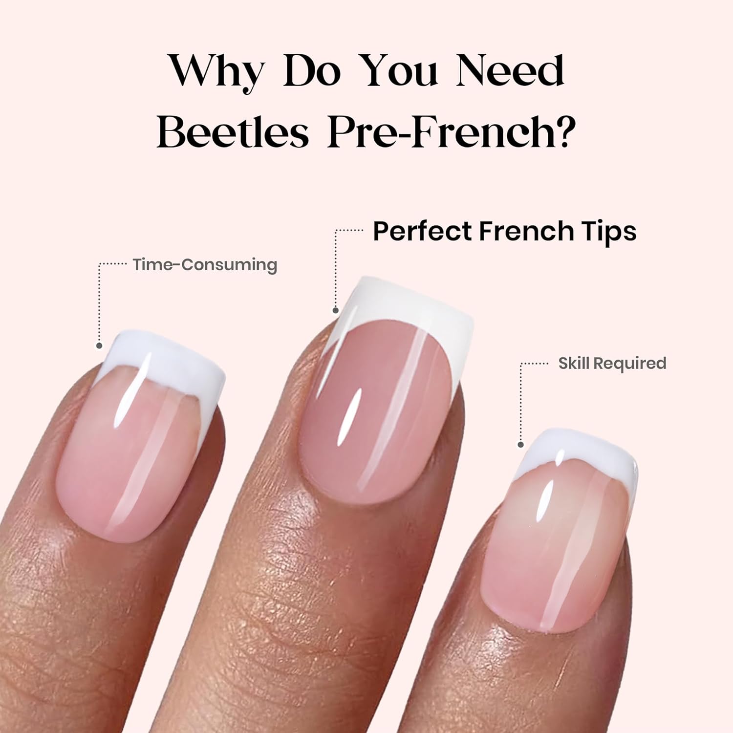Thumbnail 5 de Beetles Pre-French Tips Gel Nail Tips 150pcs