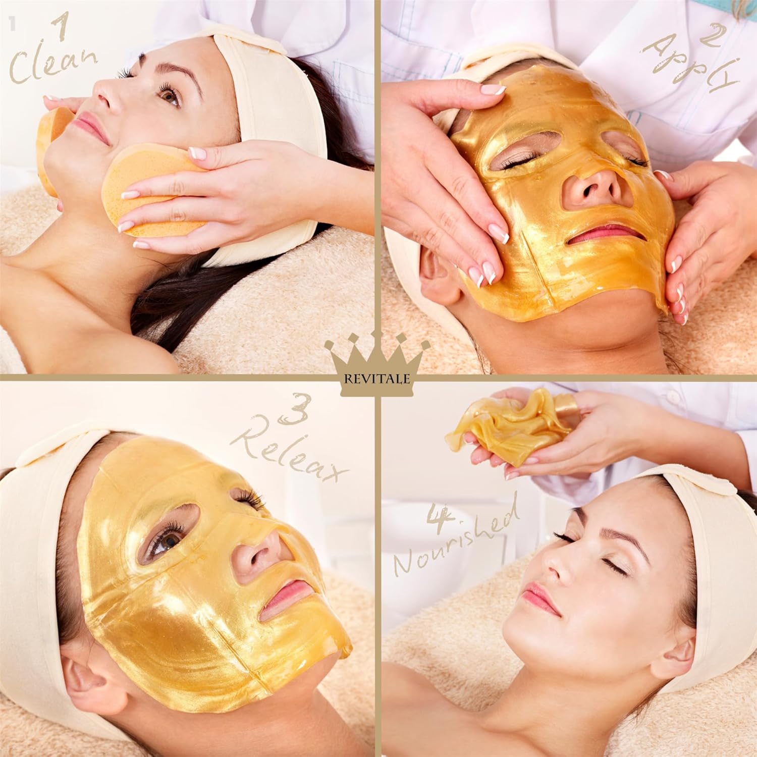 Thumbnail 5 de Masque pour le visage Revitale Gold 24K enrichi au collagène (paquet de 3)
