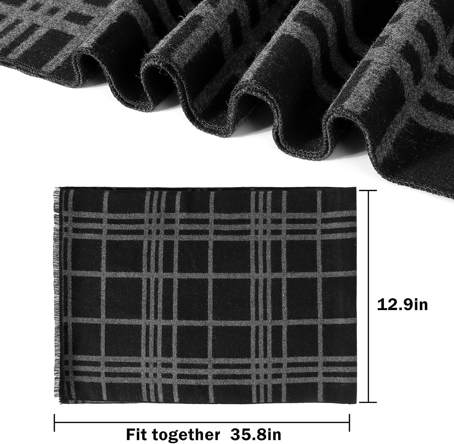 Detalle 1 de Cashmere-like winter scarf, soft and warm