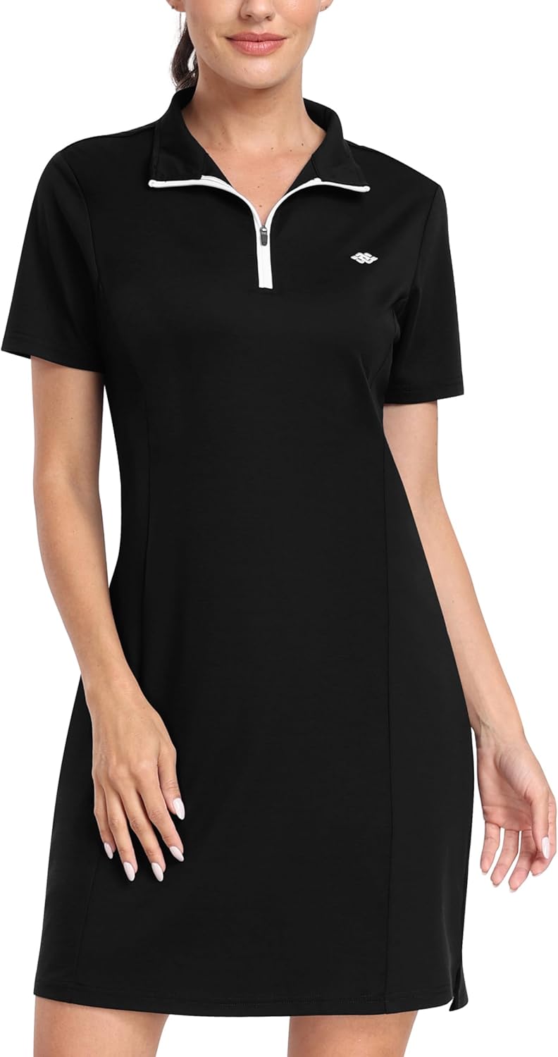 Thumbnail 1 de Robe polo tennis femme en coton respirant MoFiz, manches courtes