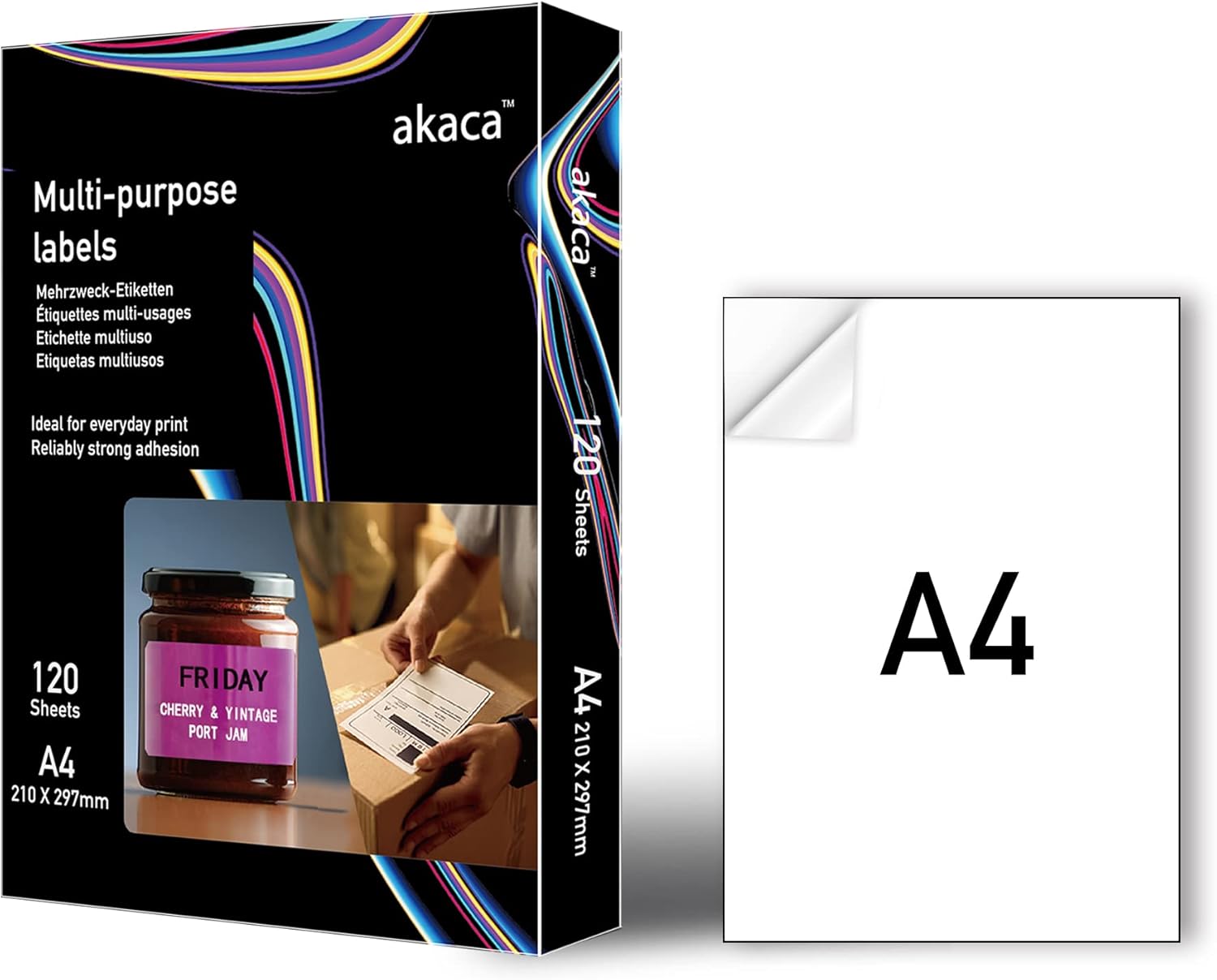 Thumbnail 6 de akaca Carta Adesiva Opaco A4 60 fogli 🏷️