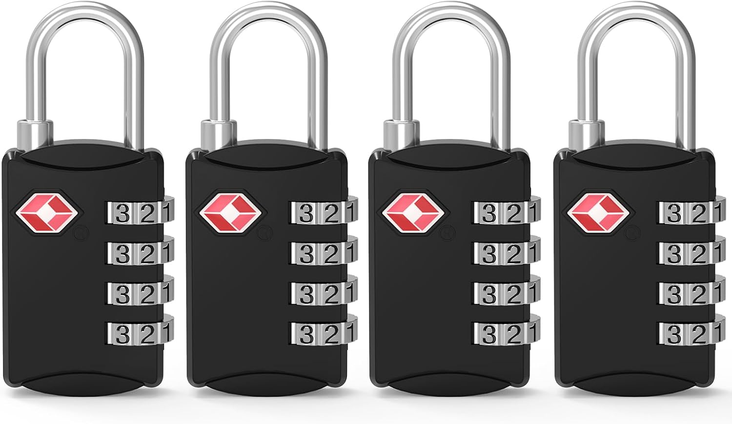 Thumbnail 6 de Diyife TSA Luggage Locks (2 Pack) 4-Digit Combination Padlocks – Black
