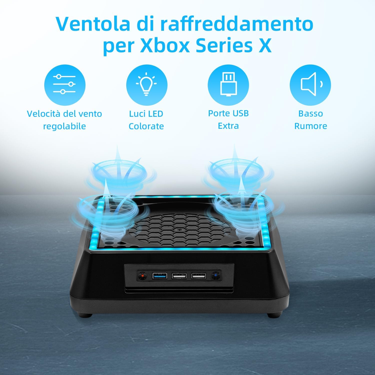 Detalle 2 de Tolesum Ventola Raffreddamento Xbox Series X 3 livelli
