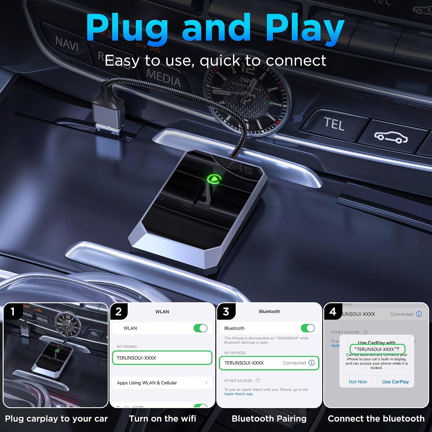 Detalle de Wireless Android Auto Adapter for Android 10+