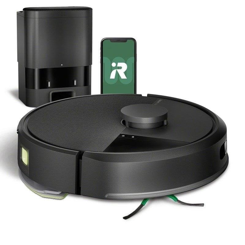Detalle de iRobot Roomba 105 Combo: robot aspirador y fregasuelos con base de autovaciado y pack de cepillos – versión negro
