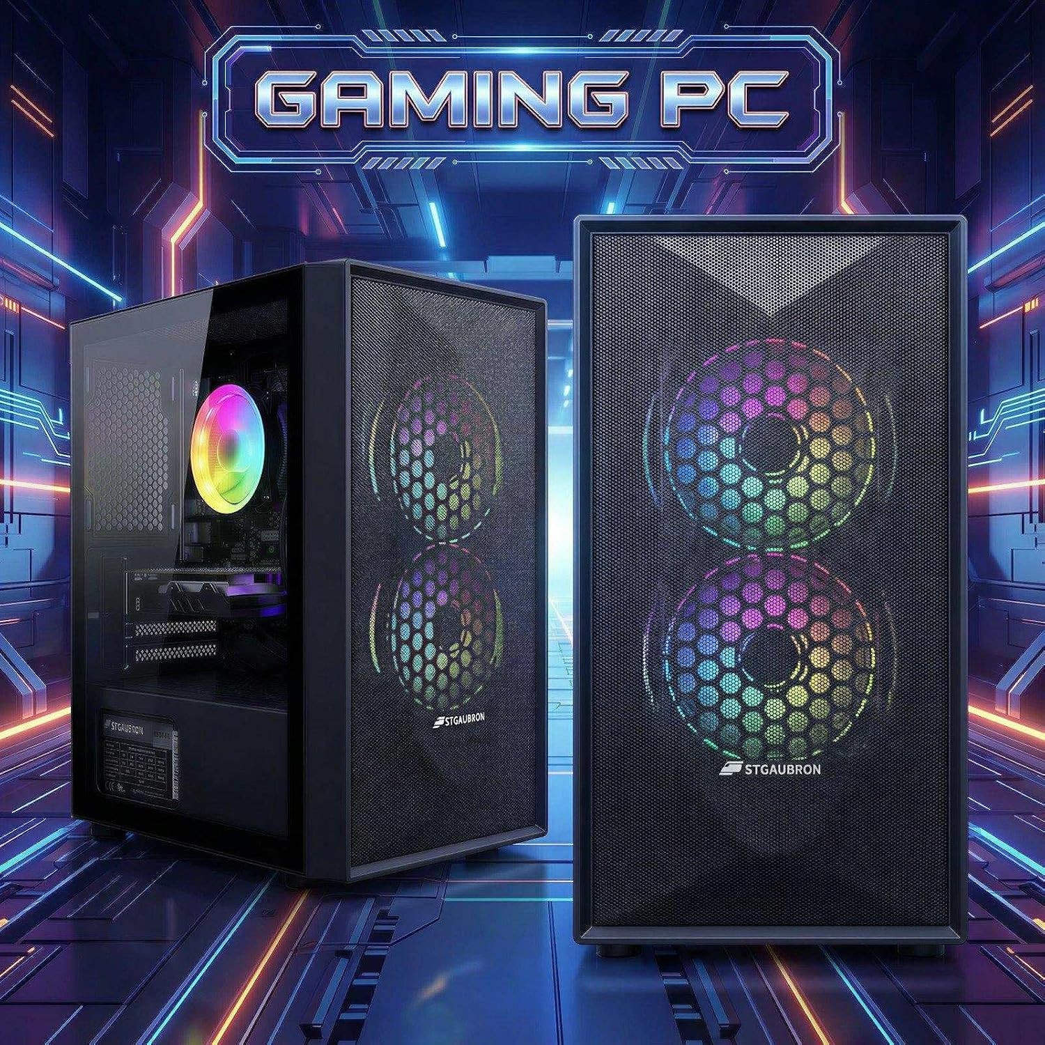 Detalle de STGAubron Prebuilt Gaming PC Desktop with RX 550 & Intel Core i5