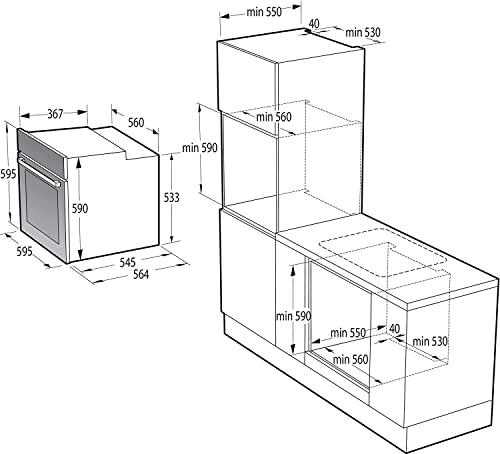 Detalle 2 de Hisense BSA65226AB: Forno Multifunzione Termoventilato con Vapore, Cavità XXL 77L