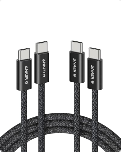 Detalle de Anker Zolo 240W Cable USB C a USB-C (2 Pack, 1,8 m) - Carga rápida PD 3.1, nylon