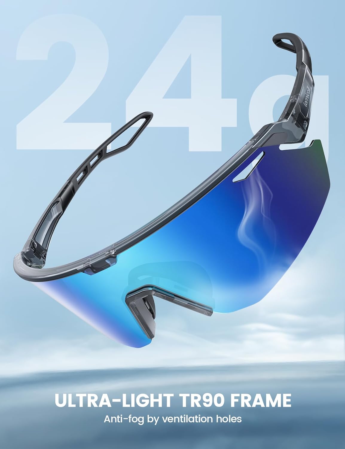 Detalle 2 de Lamicall Polarized Cycling Sunglasses 24g 🕶
