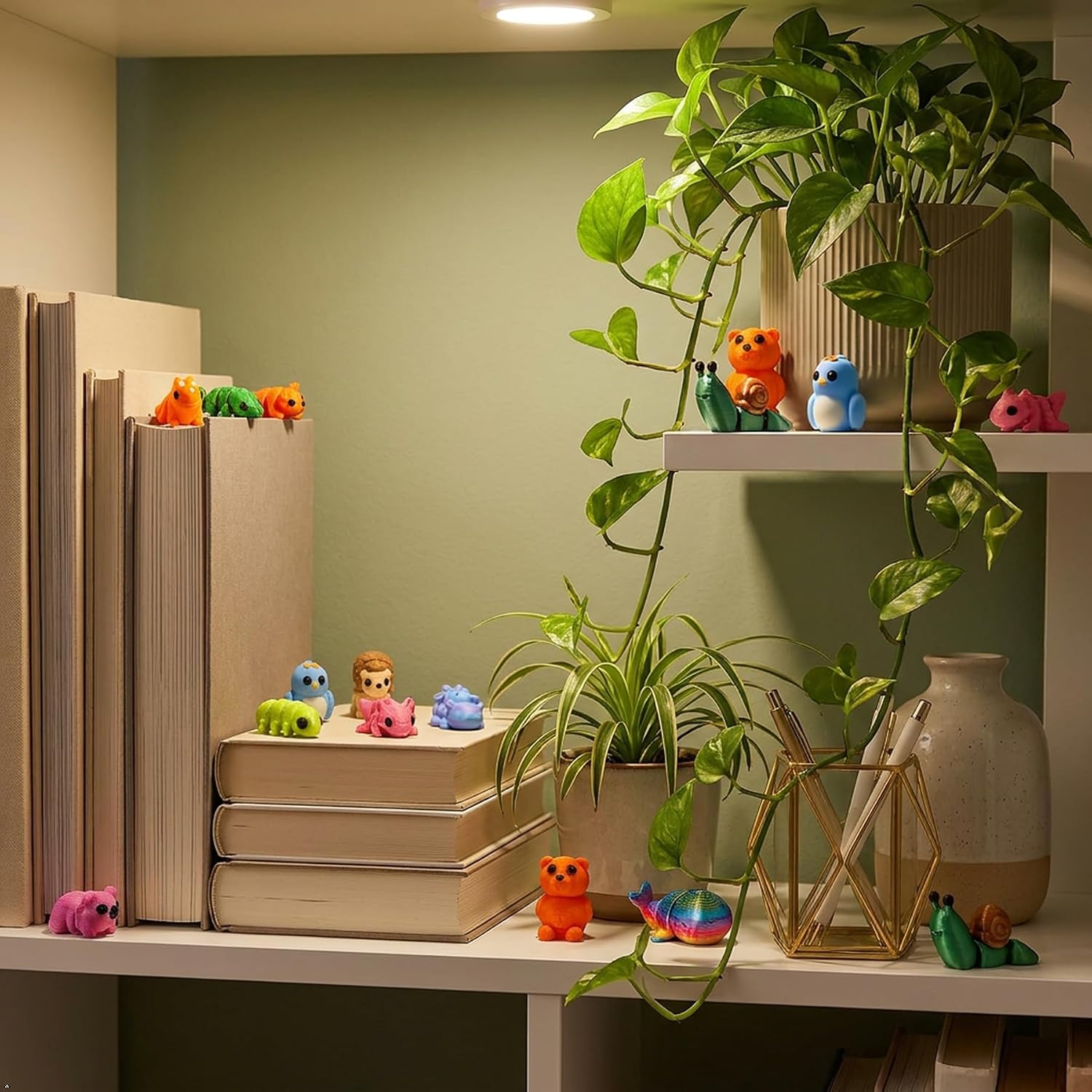 Thumbnail 6 de 120 Pcs Mini 3D Printed Animal Set: Articulated, Colorful Desk Companions