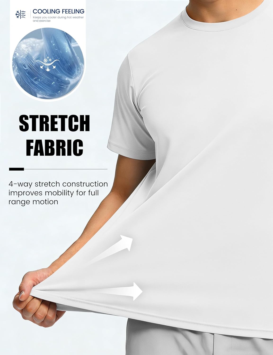 Thumbnail 4 de TACVASEN Maglietta palestra uomo con protezione UPF 50+ e maniche corte