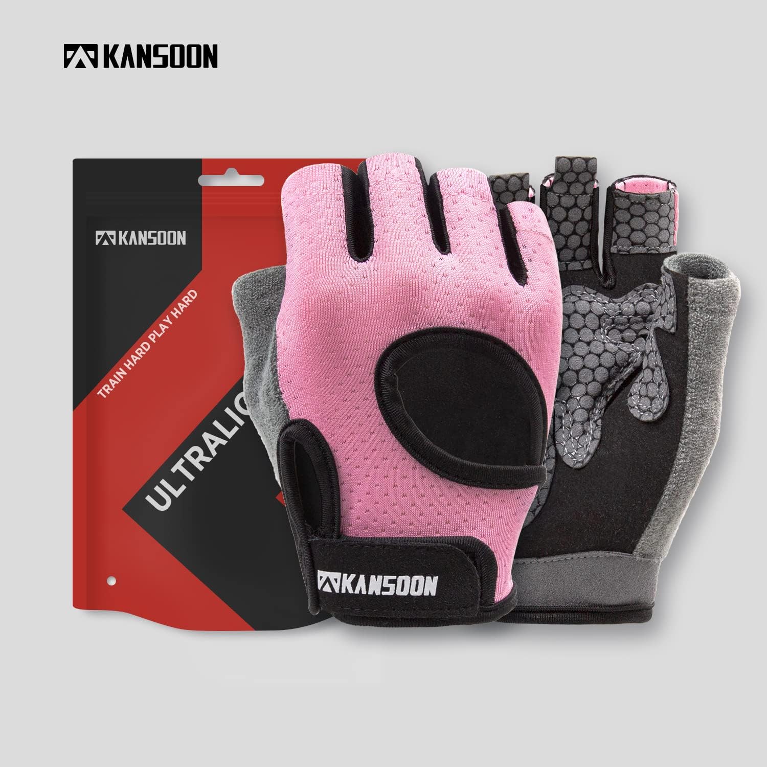 Thumbnail 6 de LIFECT Essential Breathable Fingerless Workout Gloves, Pink, Large
