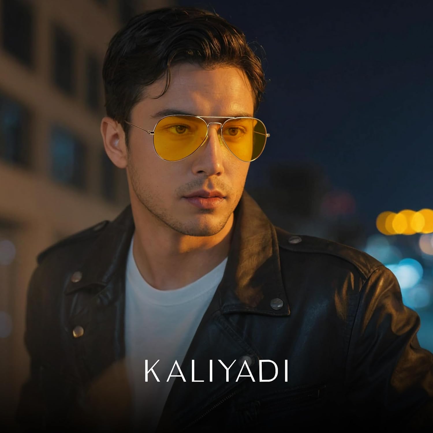 Detalle 2 de KALIYADI Classic Aviator Sunglasses – Polarized UV Protection, Lightweight Metal Frame