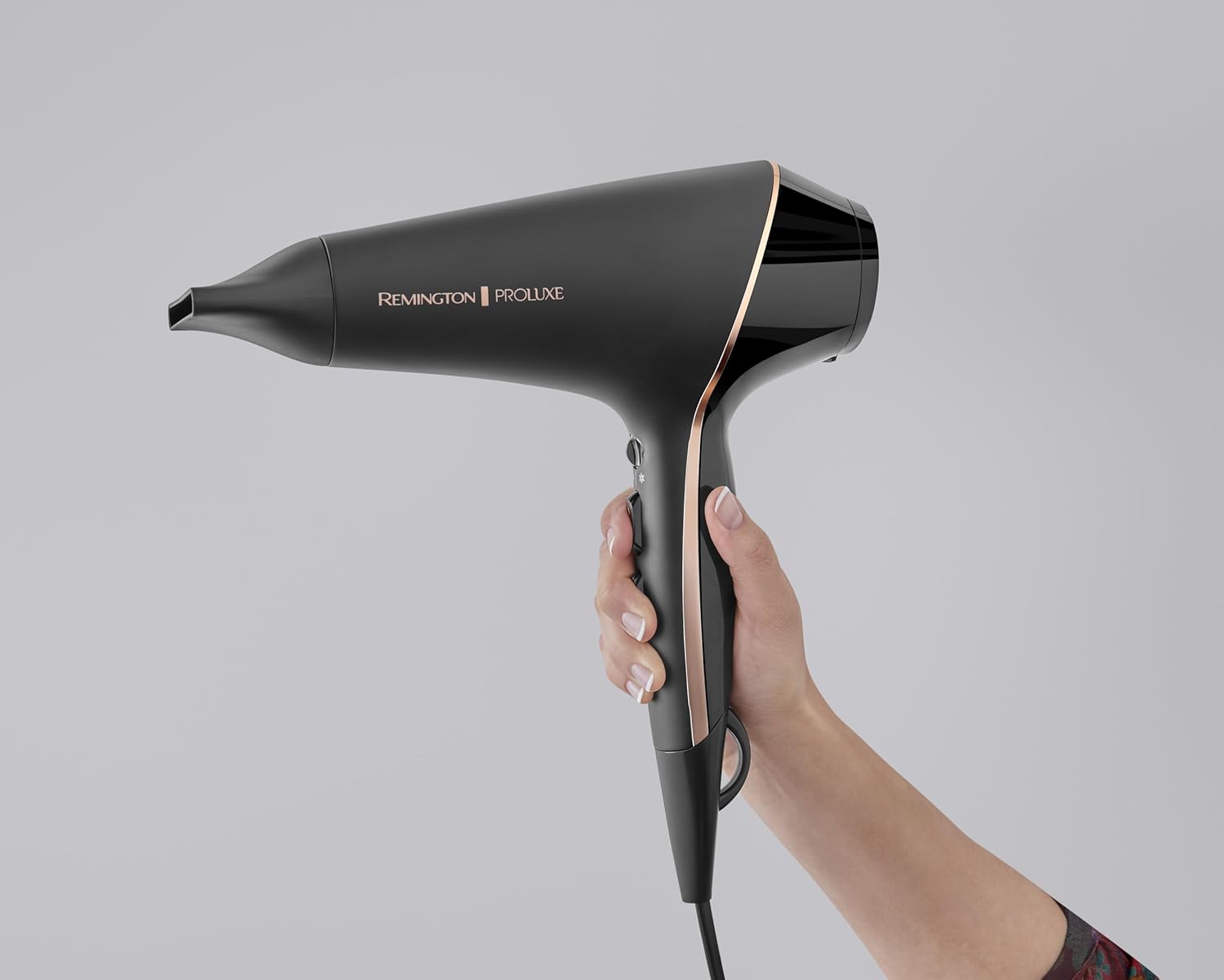 Detalle de Remington Sèche-cheveux Ionique PROluxe Midnight AC9140B – OptiHeat, 2400W, style salon