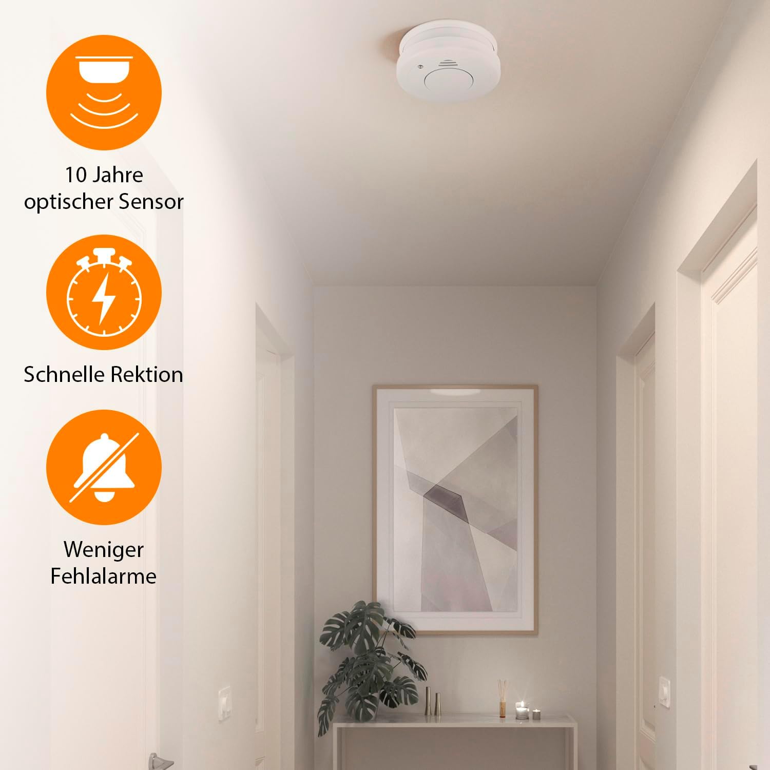 Thumbnail 3 de Smartwares Sicherheit Set FSE-19204: Rauchmelder und CO-Melder mit 10-Jahres-Batterie-Konzept