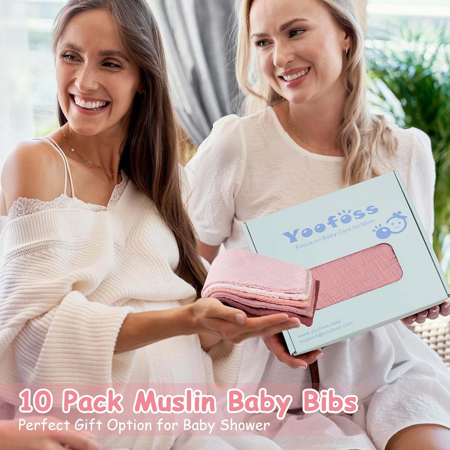 Thumbnail 3 de Yoofoss Baby Bibs 10 Pack 6-layer muslin bibs 🧷