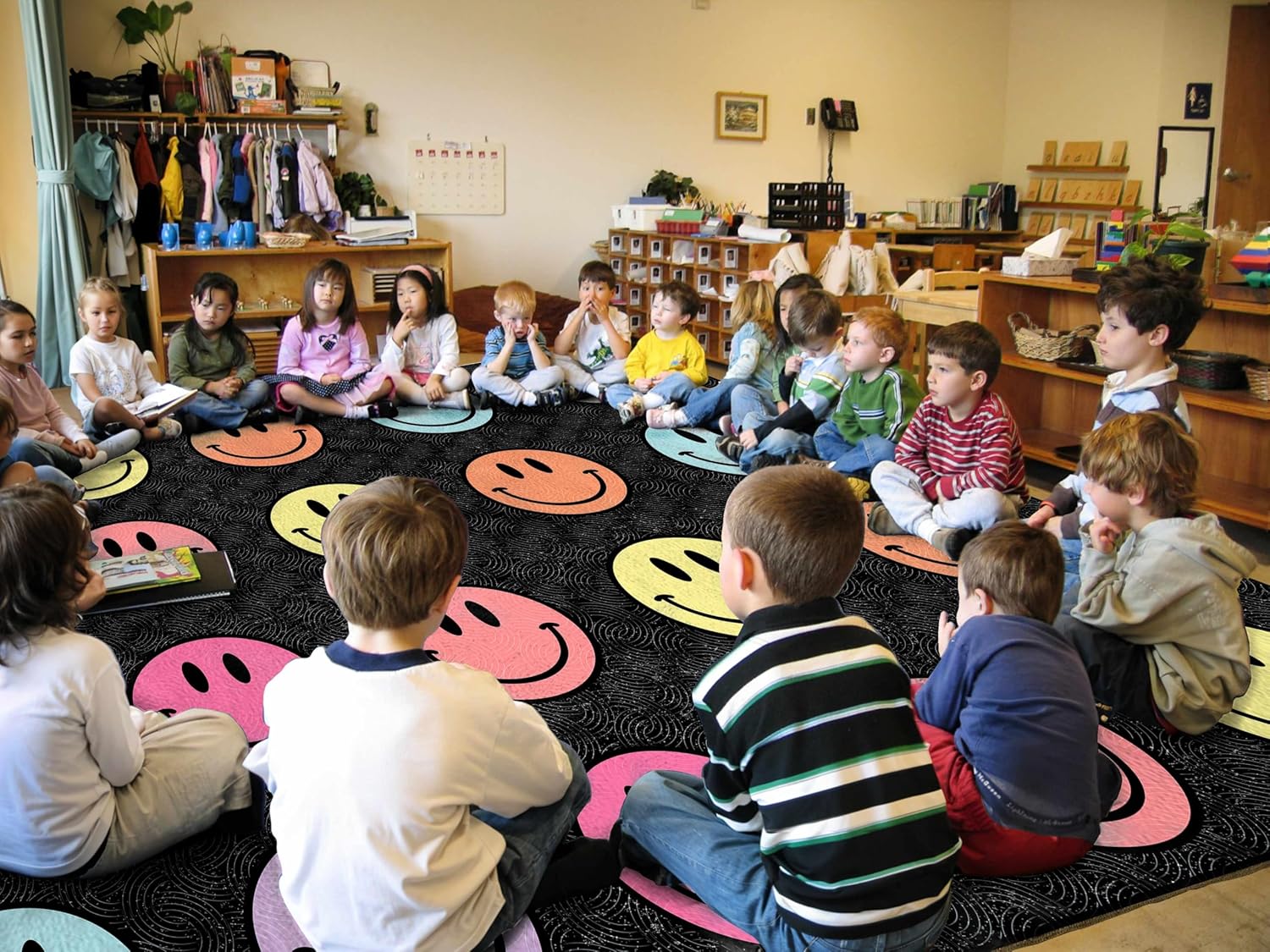 Thumbnail 1 de OLEEK Large Classroom Rug 8x10 - Washable, Durable Elementary Classroom Carpet